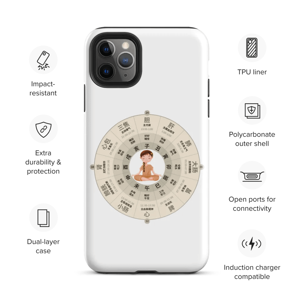 中医养生 iPhone®手机壳 - 子午流注12时辰养生主题 product image (3)
