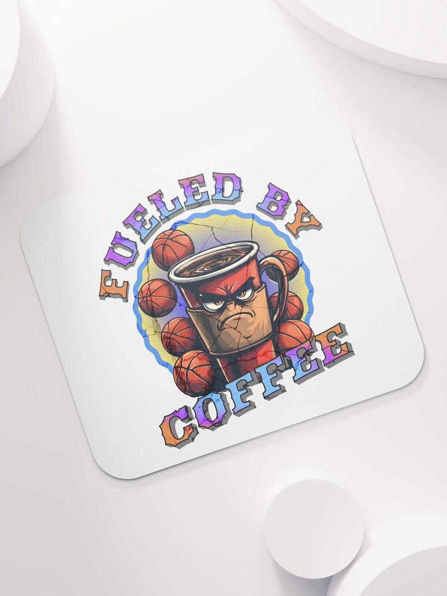 Fueled By Coffee Basketball Rugged Mug Mouse Pad product image (5)