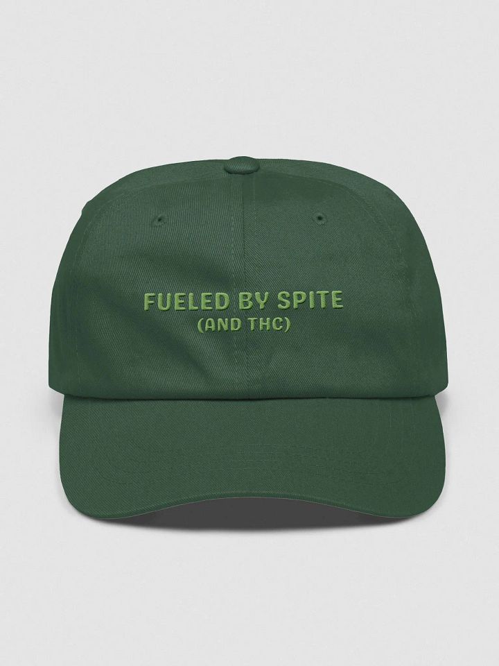 FUELED BY SPITE (green thread) embroidered classic dad hat product image (33)