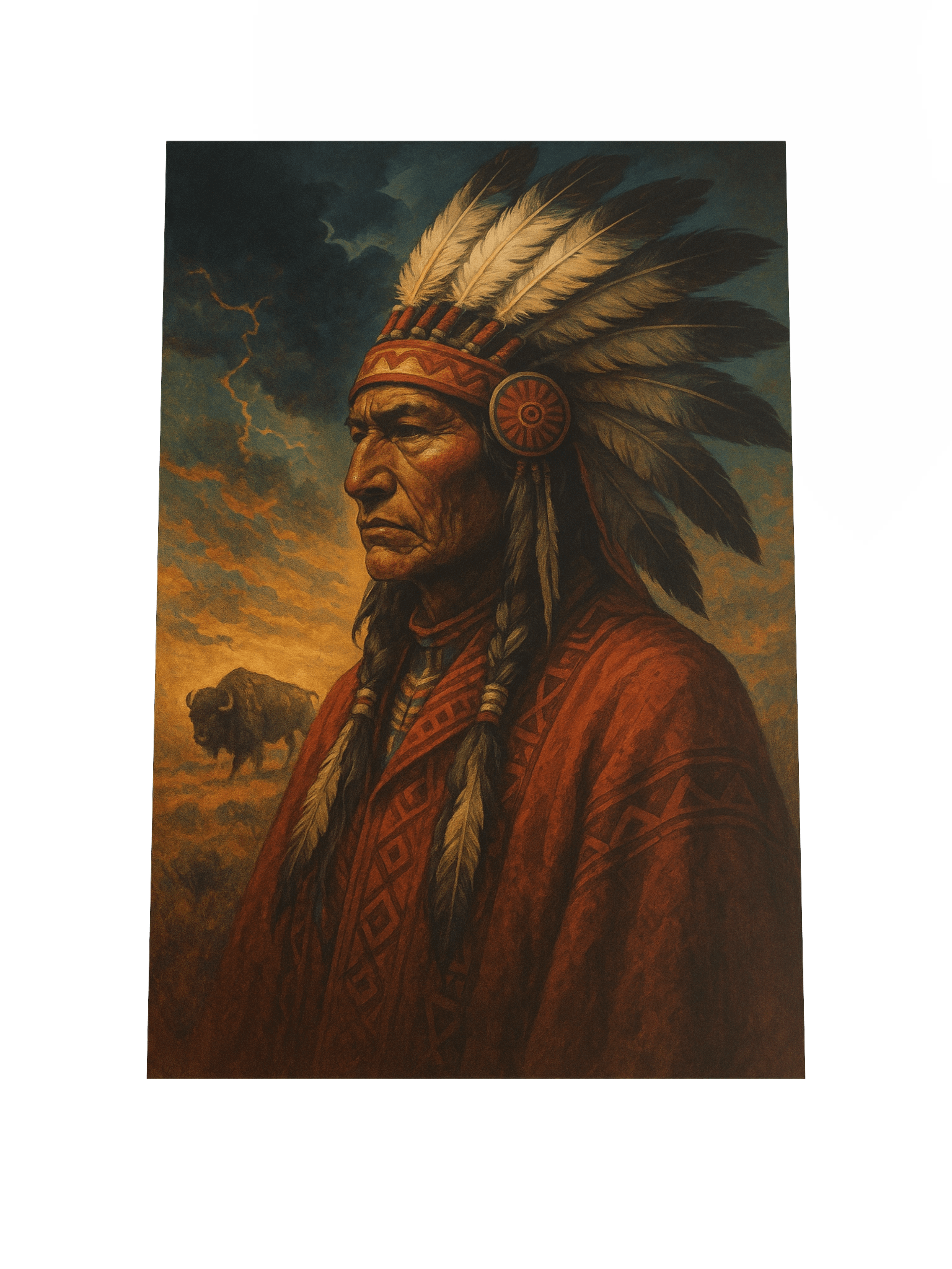 Poster “Chef amérindien & bisons” product image (2)