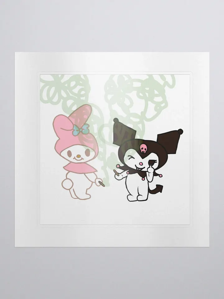 My Melody And Kuromi Sanrio Smoking Sticker product image (1)