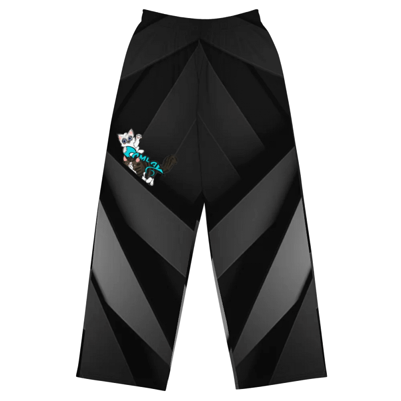 All-Over Print Unisex Wide-Leg Pants: Luigi & Ariel Logo
