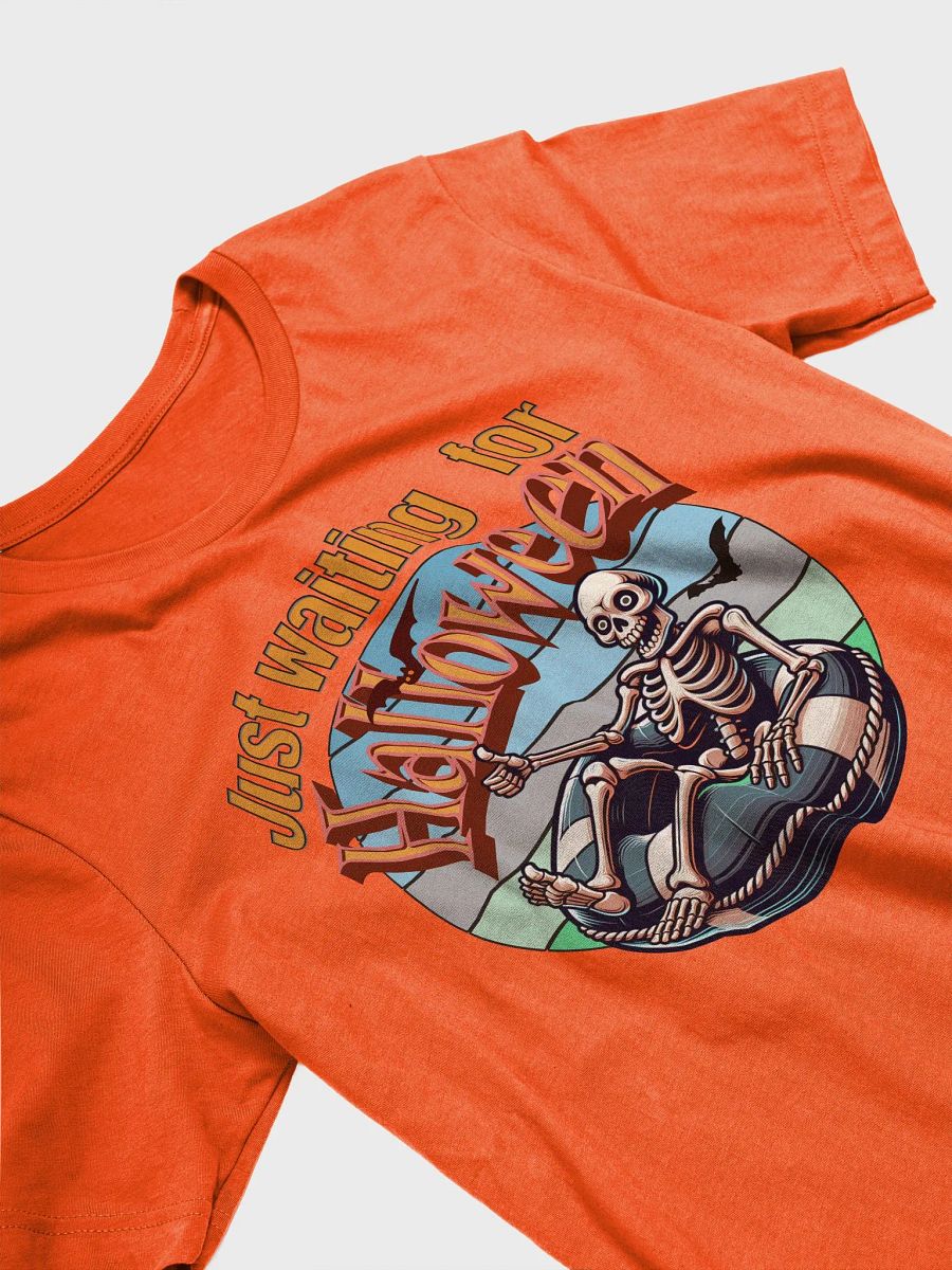 Just Waiting For Halloween Skeleton T-shirt product image (2)