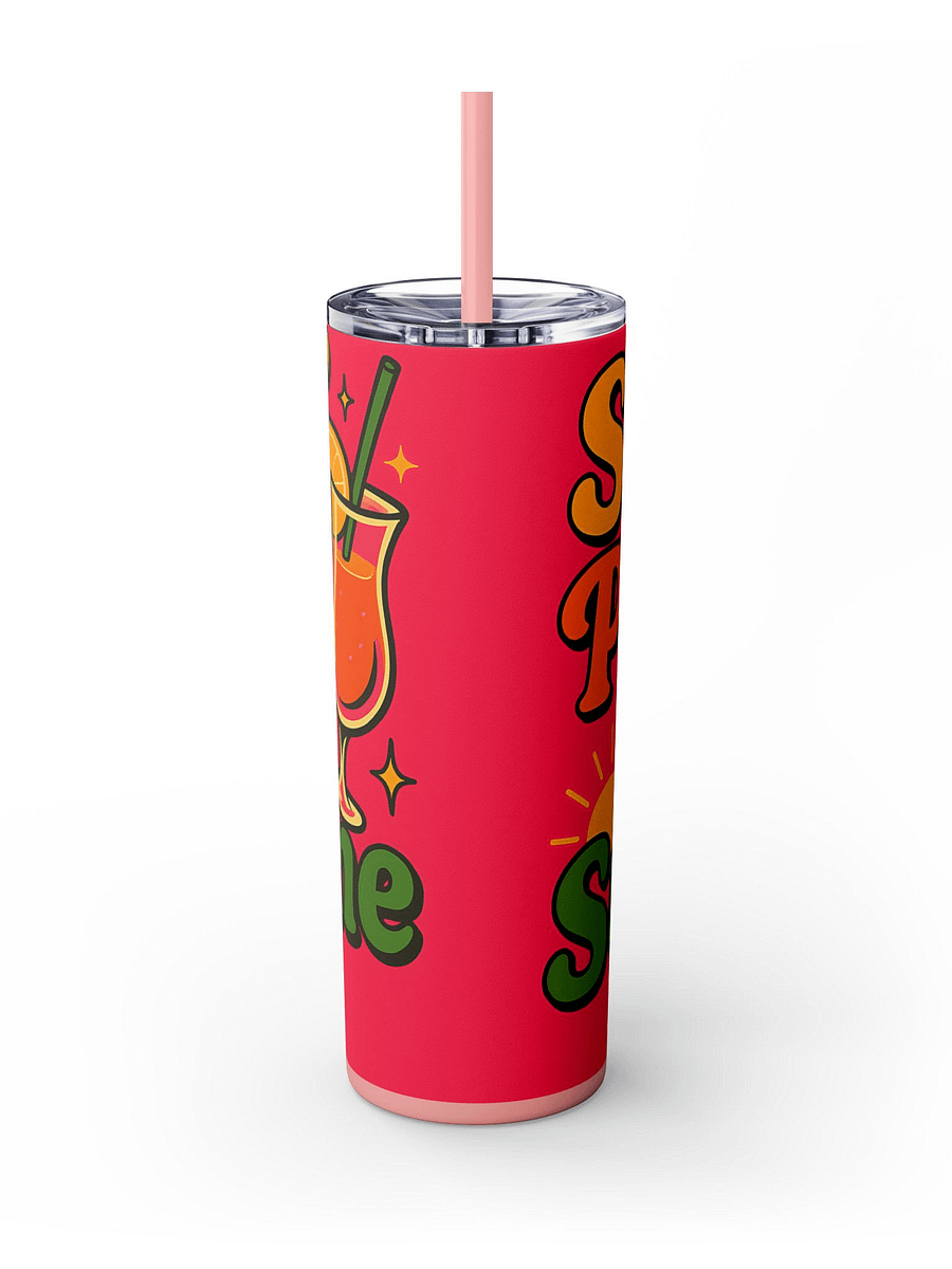 Sippin’ Pretty in the Sunshine Tumbler Wrap Bright Summer Drink PNG Sublimation Design product image (6)
