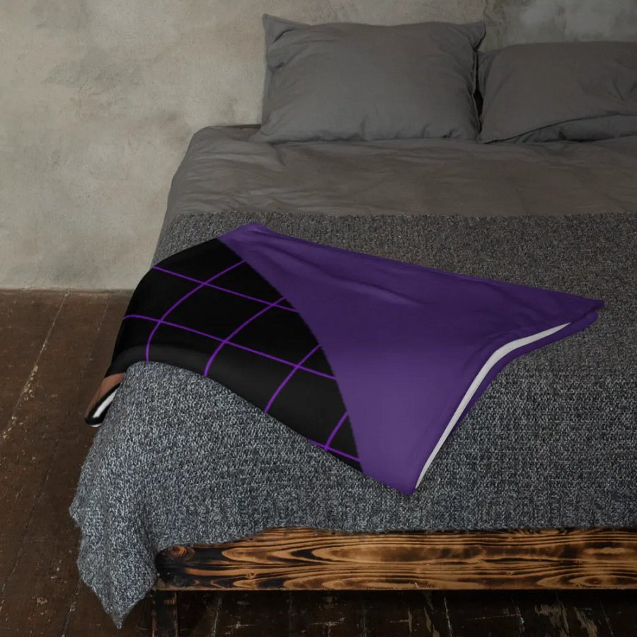 DuhhGamerXOXO/Miss Gamer Blanket - Purple w/ Green Text product image (12)