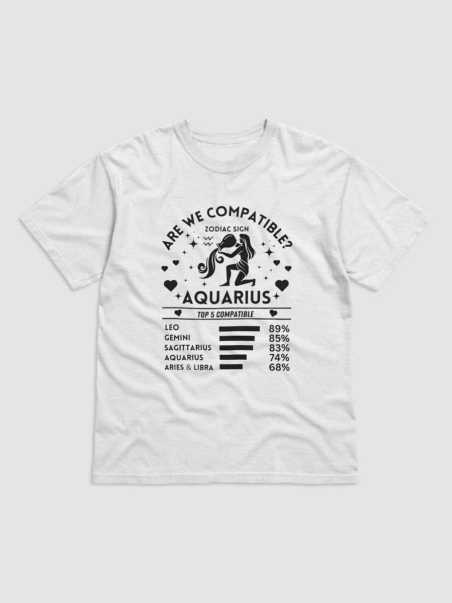 Aquarius Zodiac Sign Romantic Compatibility T-Shirt - Light Comfort Colors 1717 product image (3)