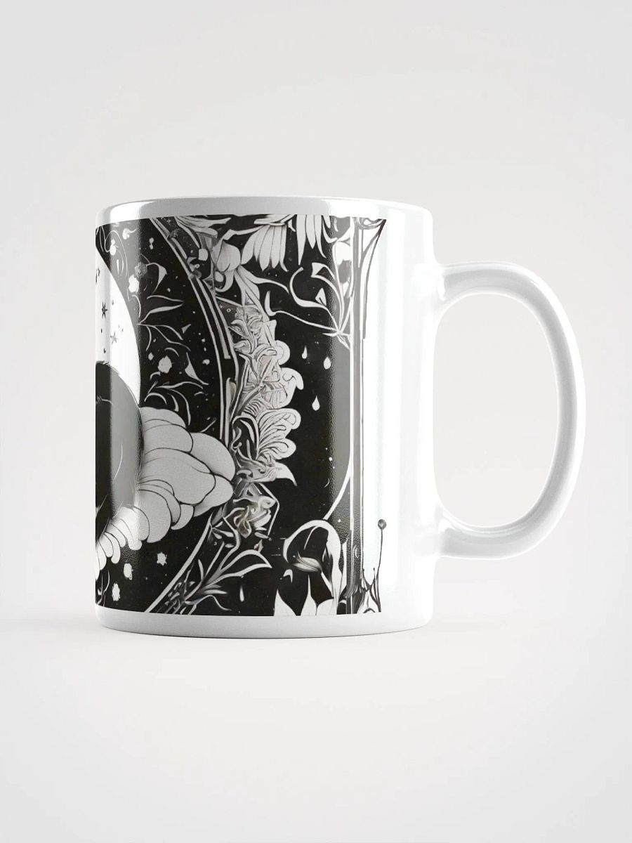 The Lord of the Clouds - Black Cat print on a Glossy White Mug product image (1)