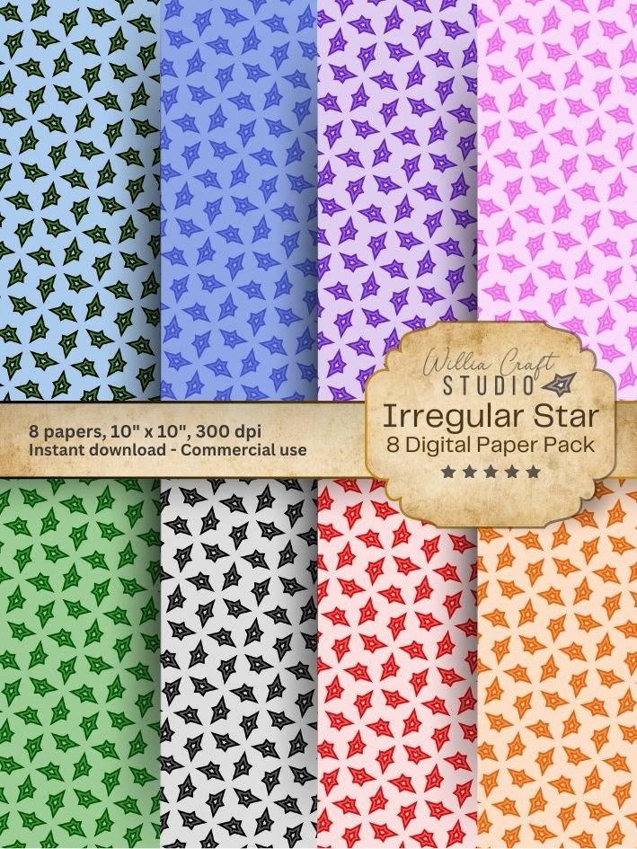 Irregular Star Paper Pack - Digital Download product image (1)