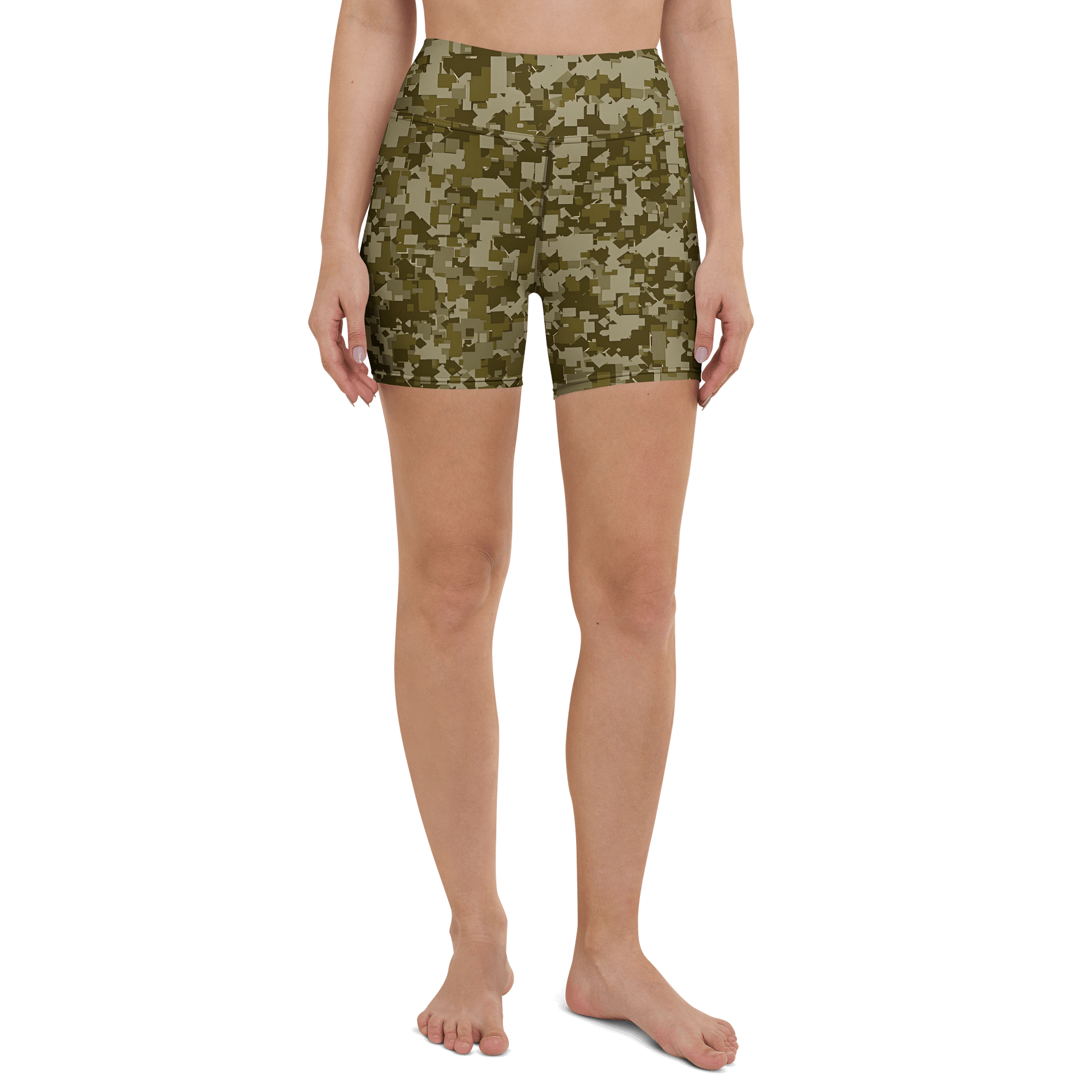 Pixelated Jungle Yoga Shorts product image (2)