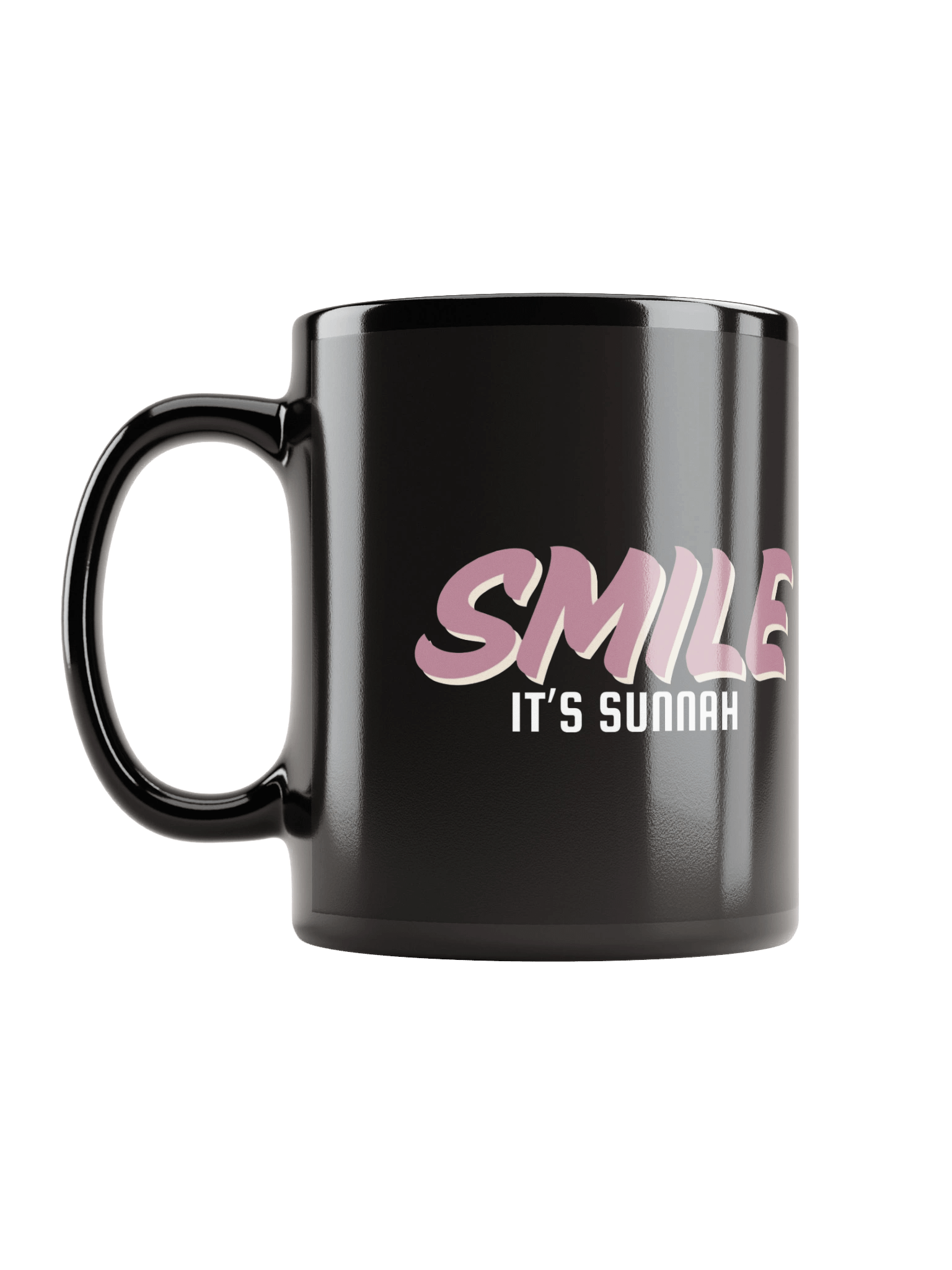 Black "Smile It's Sunnah" Mug in Dusty Rose product image (1)