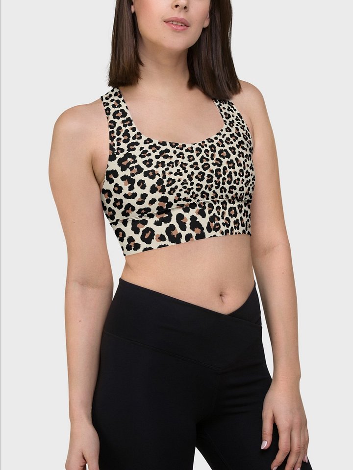 Hight Impact Bra "Abstract Animal Leopard Skin Fur Pattern" product image (1)