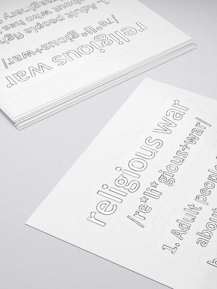 Religious War Definition Sticker product image (4)