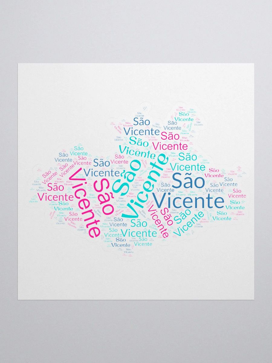 São Vicente Word Cloud Fish Kiss Cut Stickers product image (3)