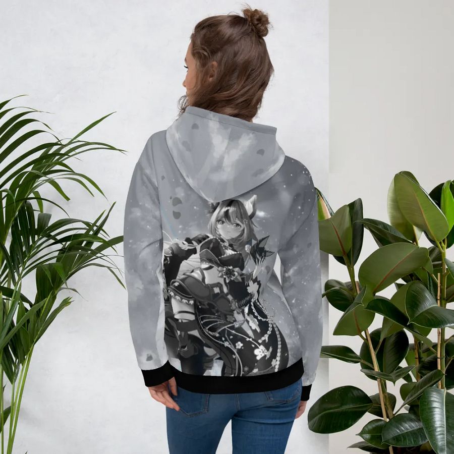 Samurai Artwork Custom all over hoodie B&W product image (12)