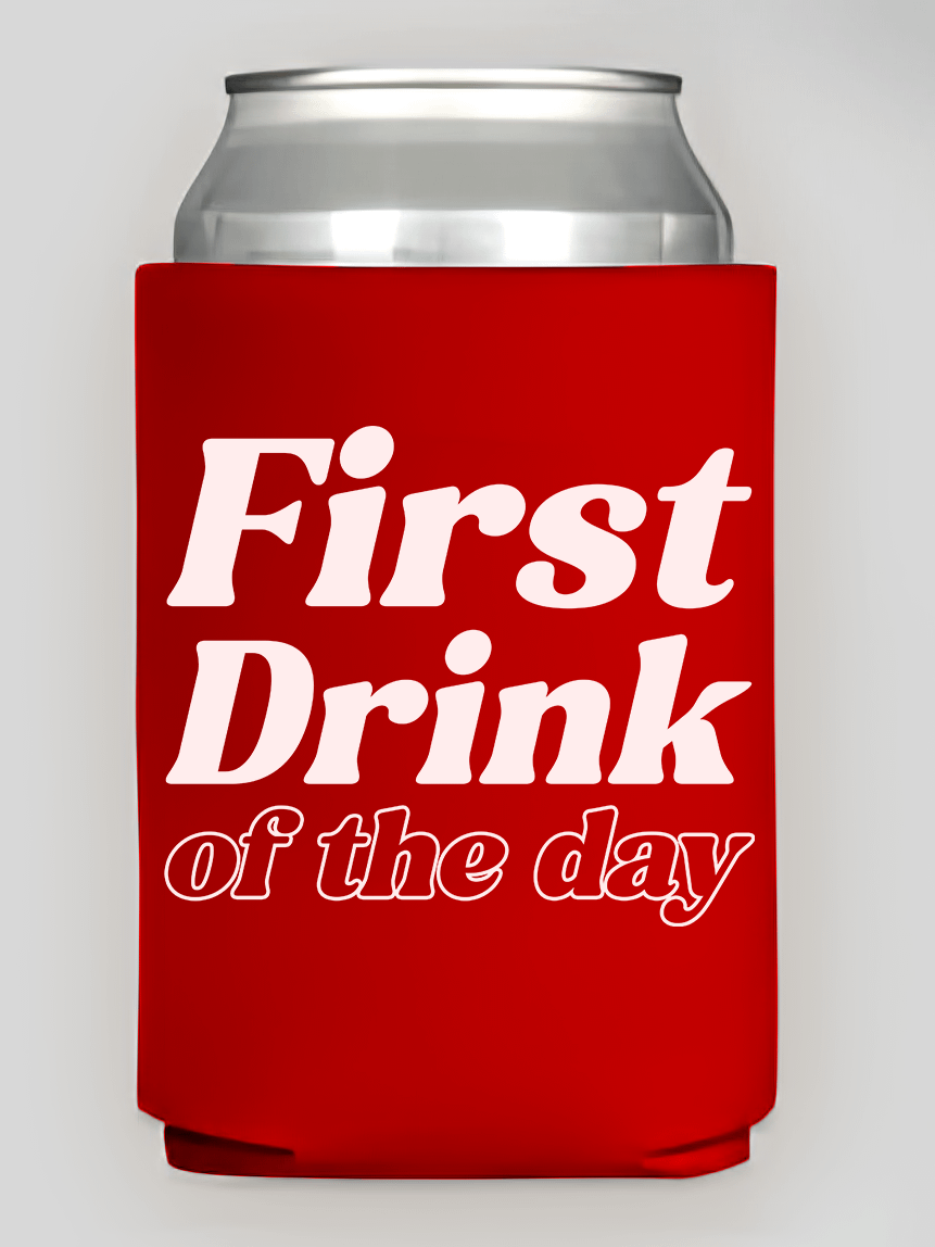 First Drink - Premium Neoprene Can Koozie product image (4)