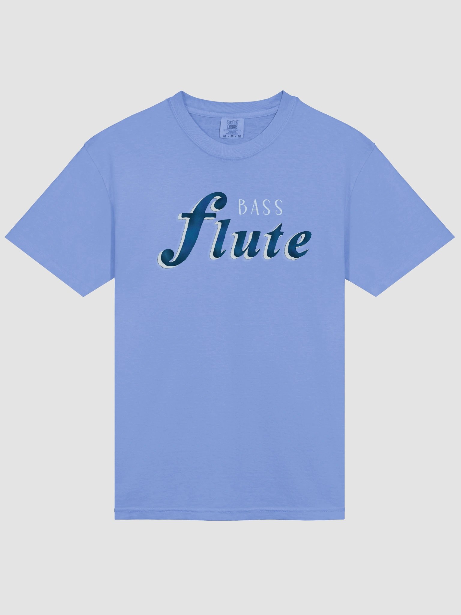 Bass Flute Script T-Shirt - (Forte Symbol) - Unisex product image (3)