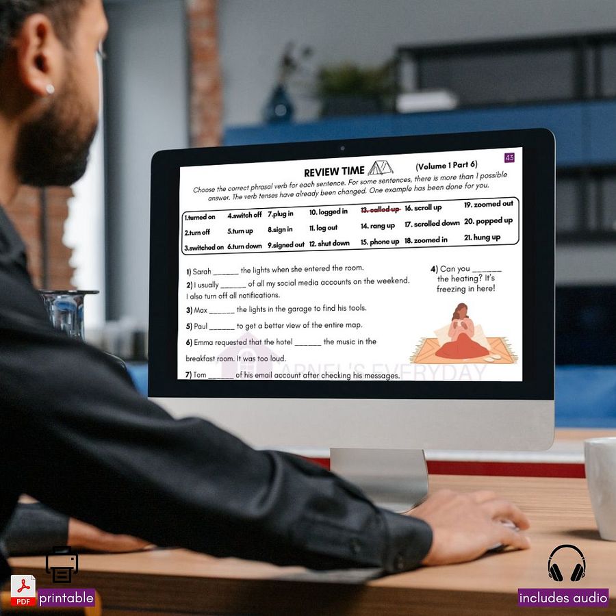 (PDF + Audio) BOOK 1: Your Phrasal Verb Journey | 170 phrasal verbs that every student needs to know product image (4)