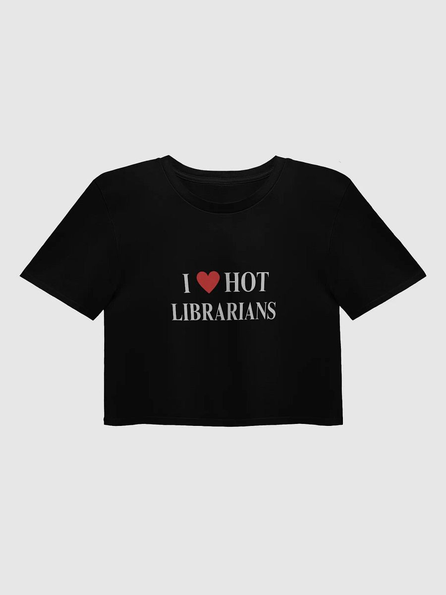 I HEART HOT LIBRARIANS CROP - BLACK product image (1)