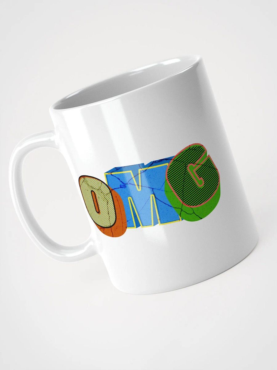 OMG Typography White Glossy Mug product image (2)