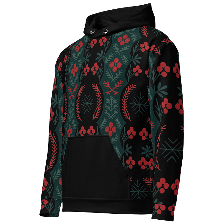 Festive Folk Art Hoodie – Holly & Pine Edition product image (2)
