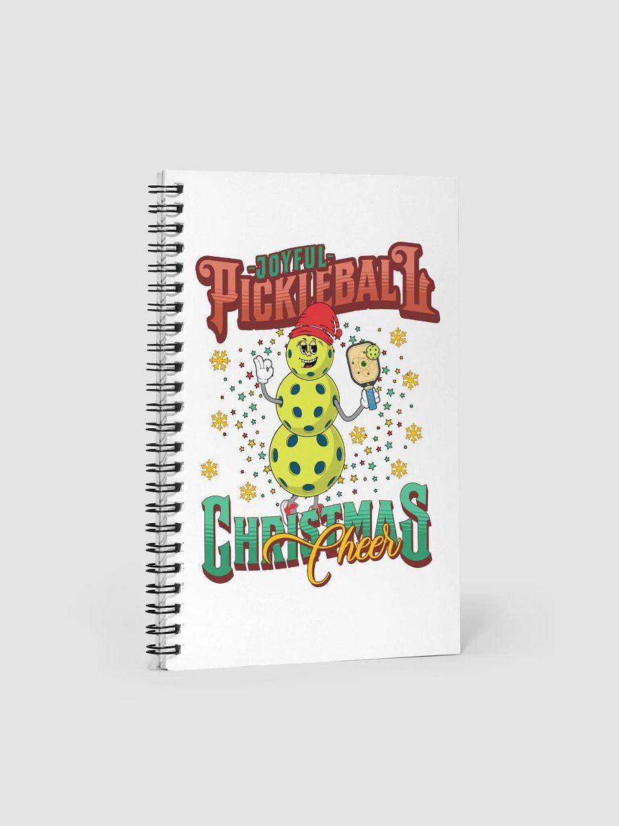 Joyful Pickleball Christmas Cheer Snowman Spiral Notebook product image (1)
