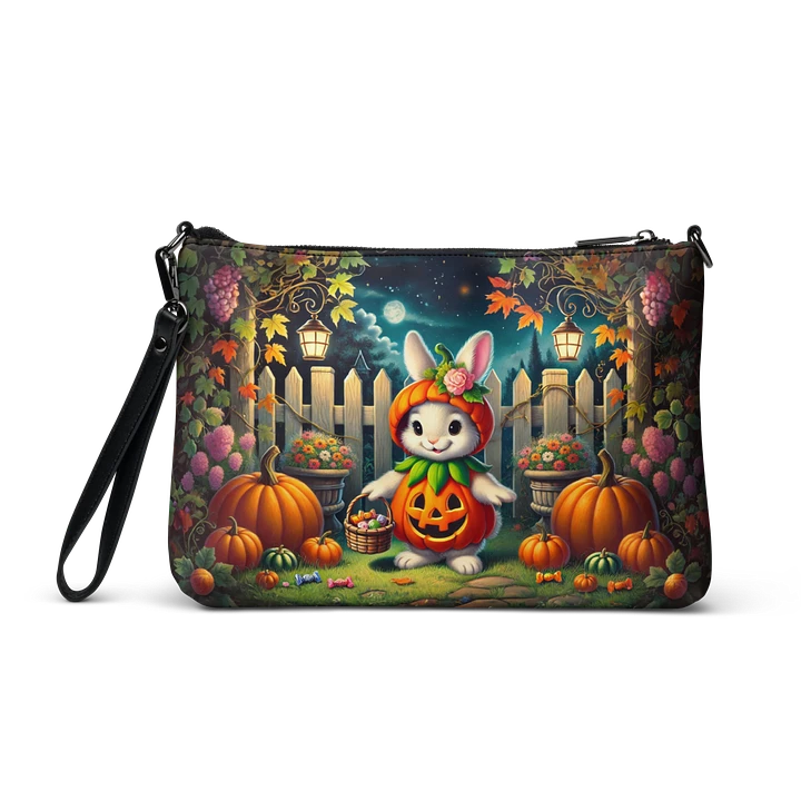 Bunny Rabbit Pumpkin Patch Crossbody Bag - Halloween Purse product image (2)