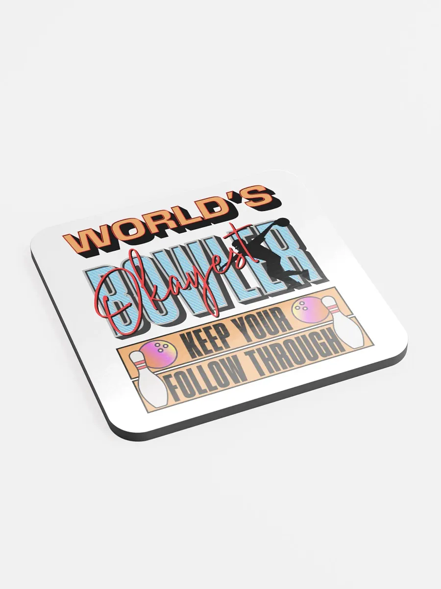 World's Okayest Bowler Cork Coaster product image (2)