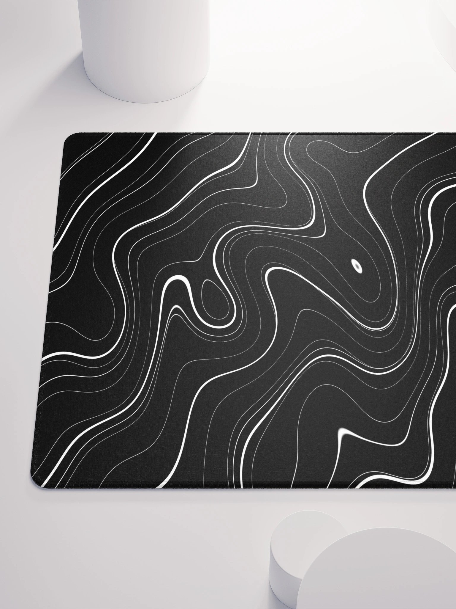 White on Black Arctic Reborn Gaming Pad product image (4)