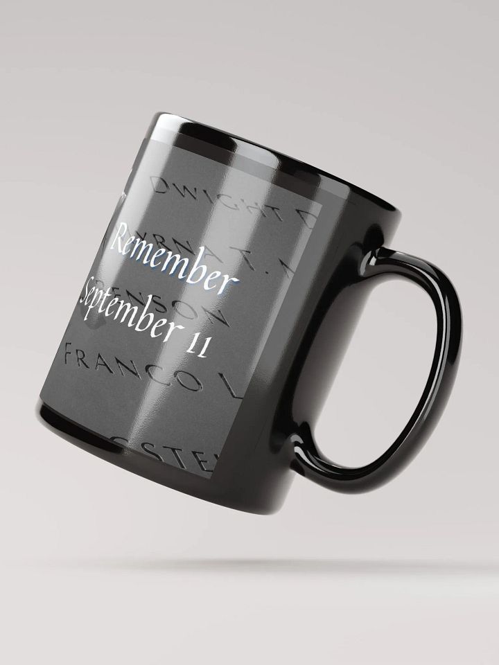 Remember September 11 Tribute Glossy Black Mug product image (4)