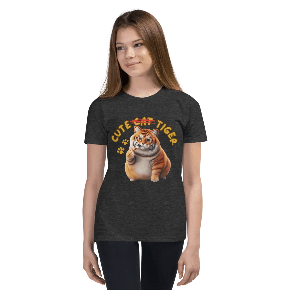 'Cute Not Cat But Tiger' Youth T-Shirt 🐱🐯😄 product image (46)