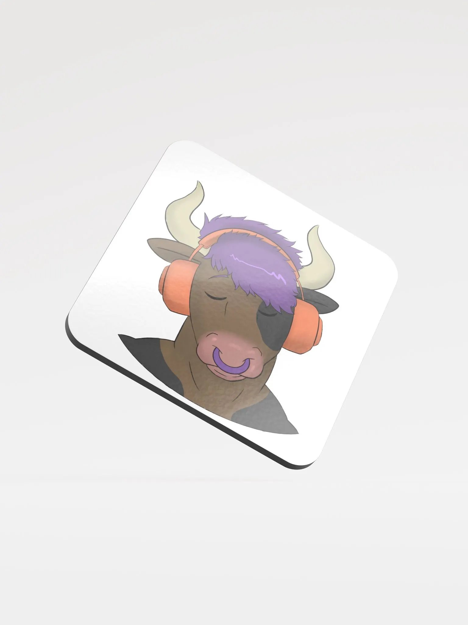 Yuuma Headphones Emote Coaster product image (1)