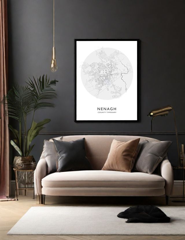 Nenagh: Unframed Poster Map (Circular) product image (21)