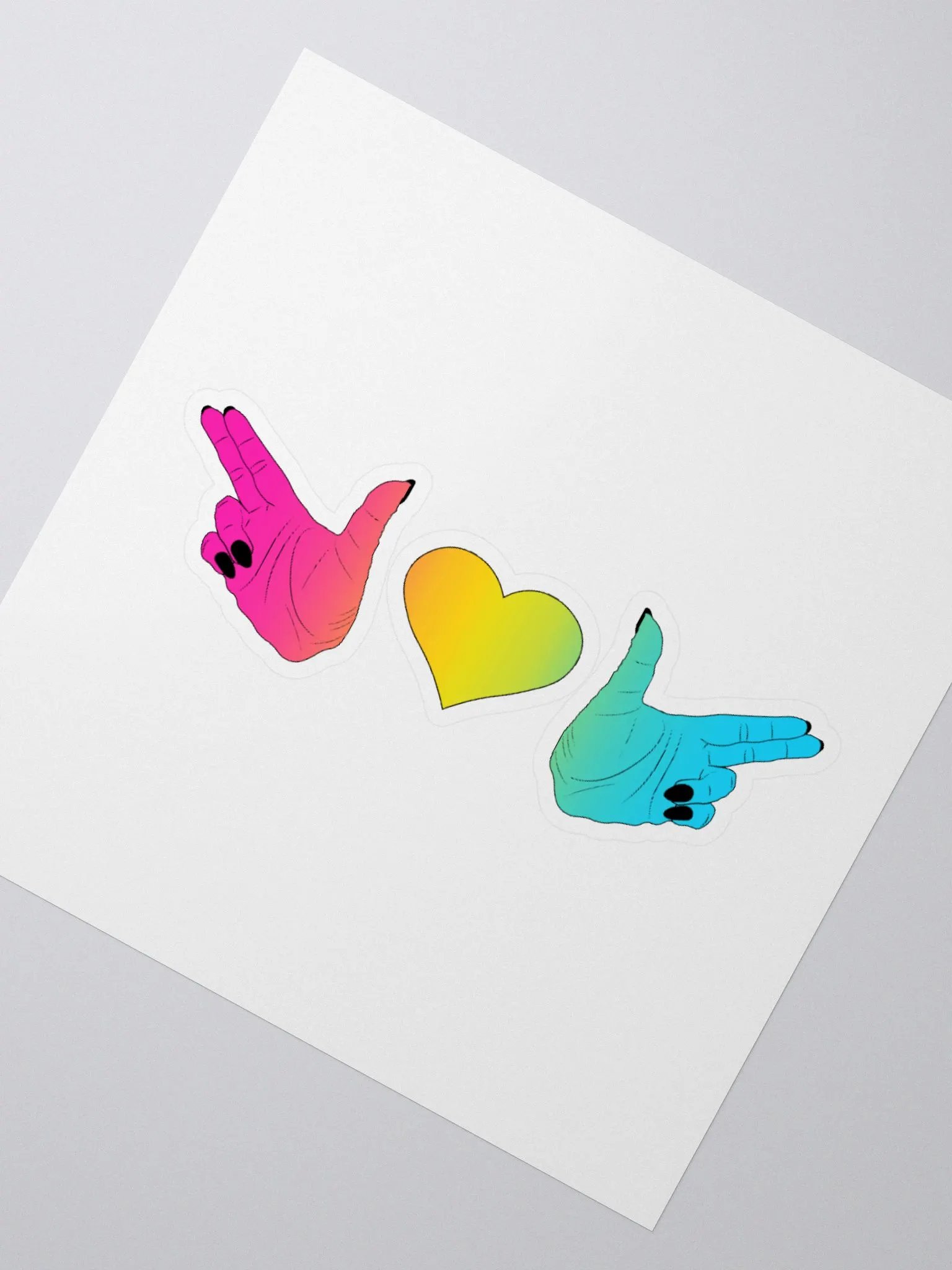 Finger Guns (pan flag) Stiker product image (7)