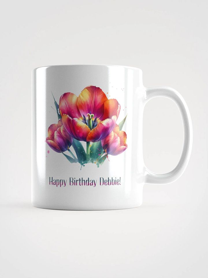 Happy Birthday Debbie White Glossy Mug product image (1)