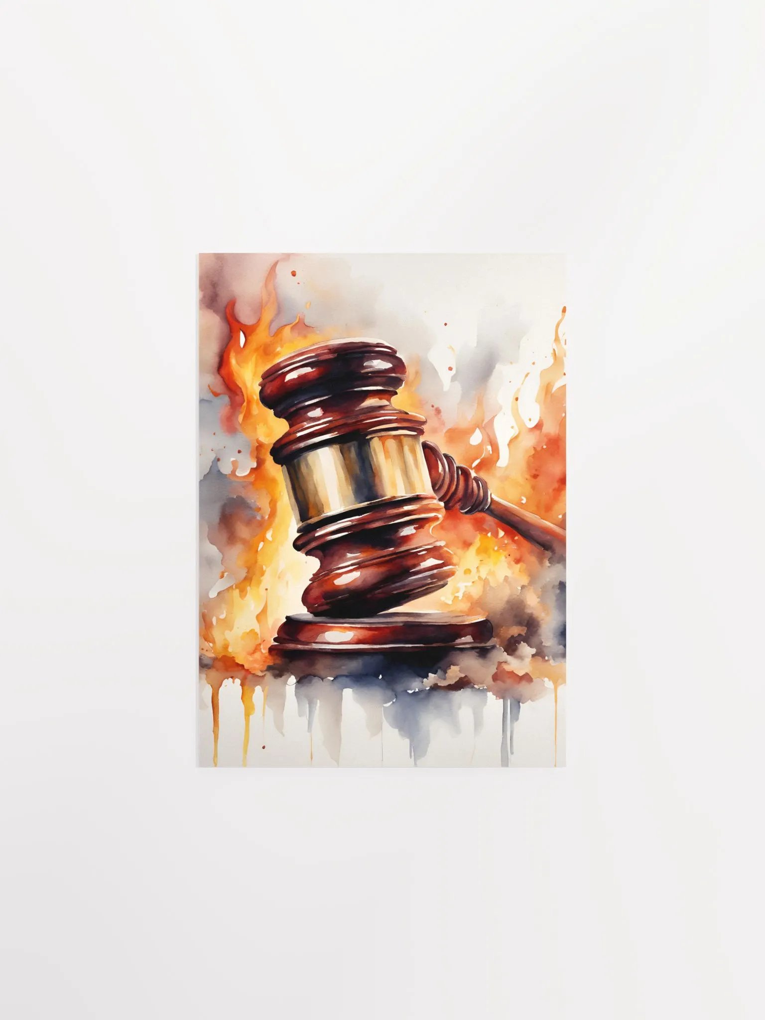 Flaming Gavel Poster product image (1)