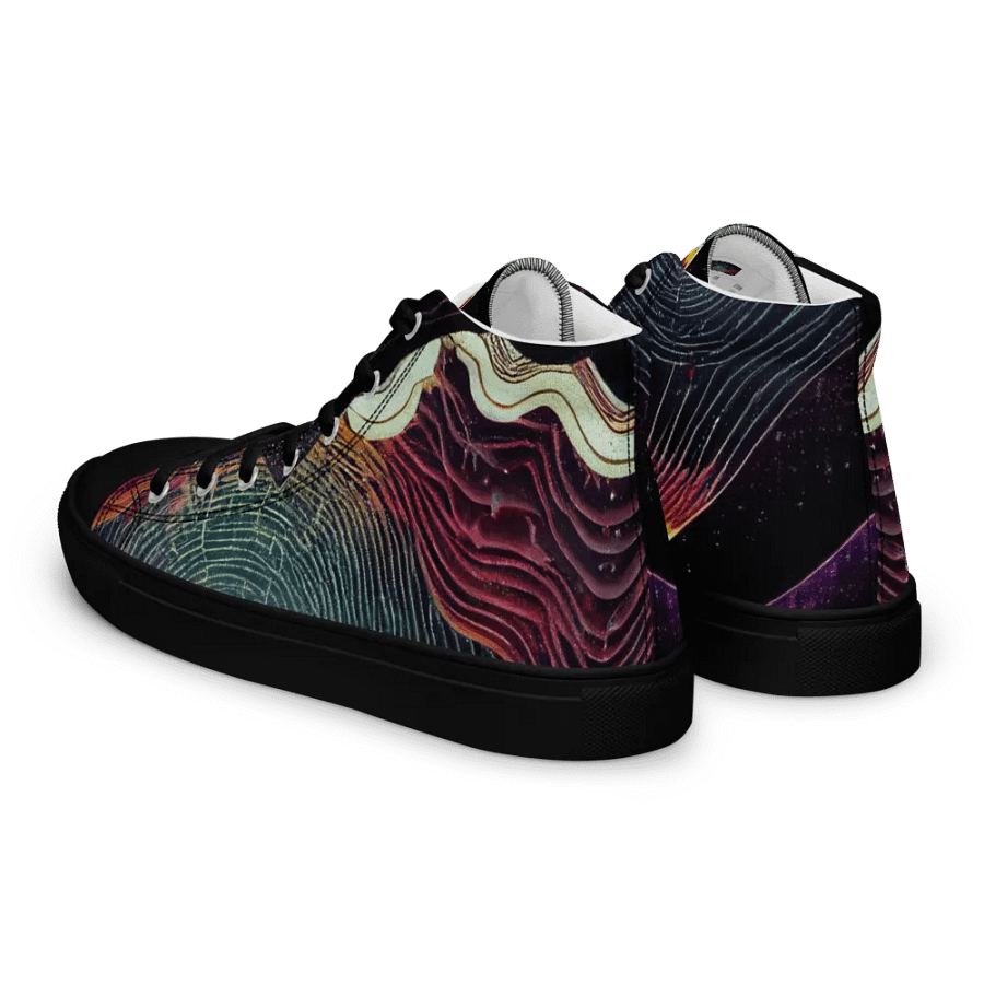 Cosmic Wave Women's premium canvas High Tops product image (5)