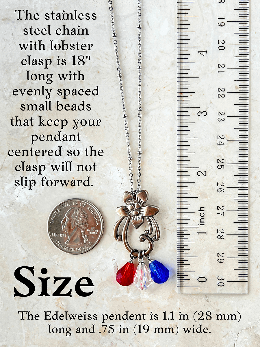 Edelweiss Necklace with Birthstones - Customized product image (9)