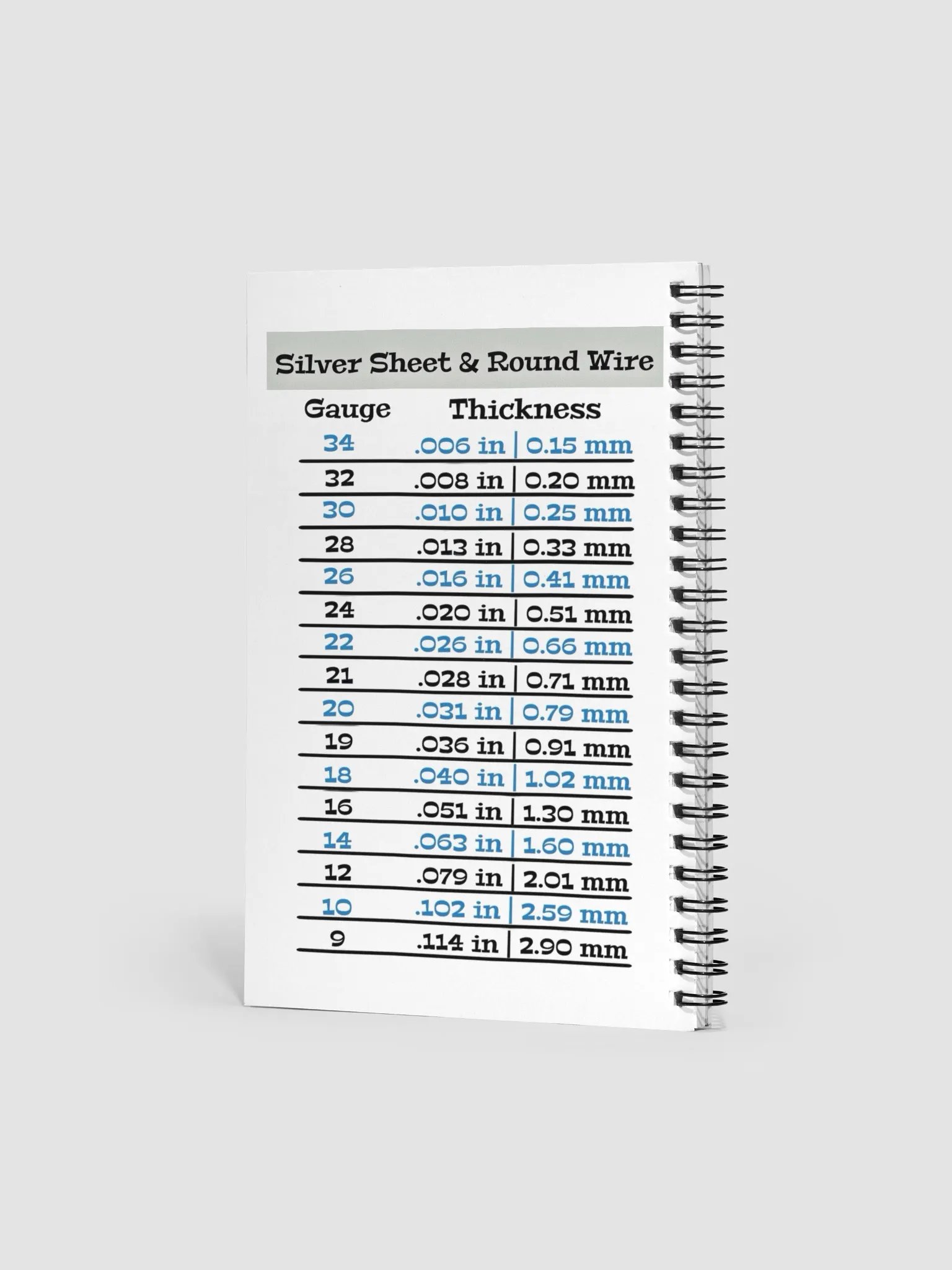 Silversmithing Sketchbook with Gauge Conversions product image (2)