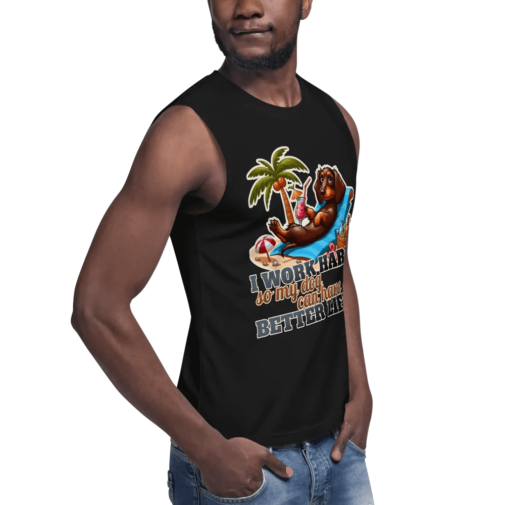 Work Hard – Dachshund Muscle Tank product image (9)