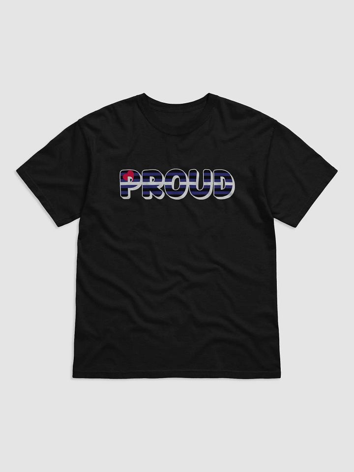 The 'PROUD leather' T-Shirt - Black product image (1)