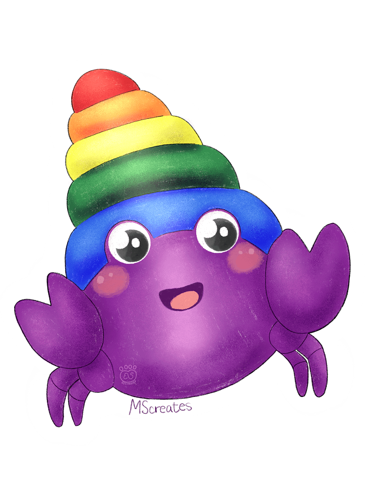 LGBTQ, Pride Hermit Crab Sticker product image (1)