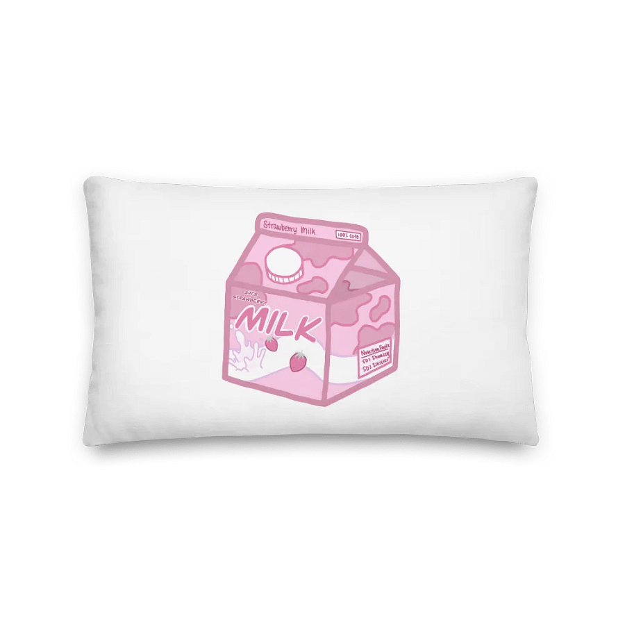 SinisterSushii Strawberry Milk Throw Pillow product image (2)