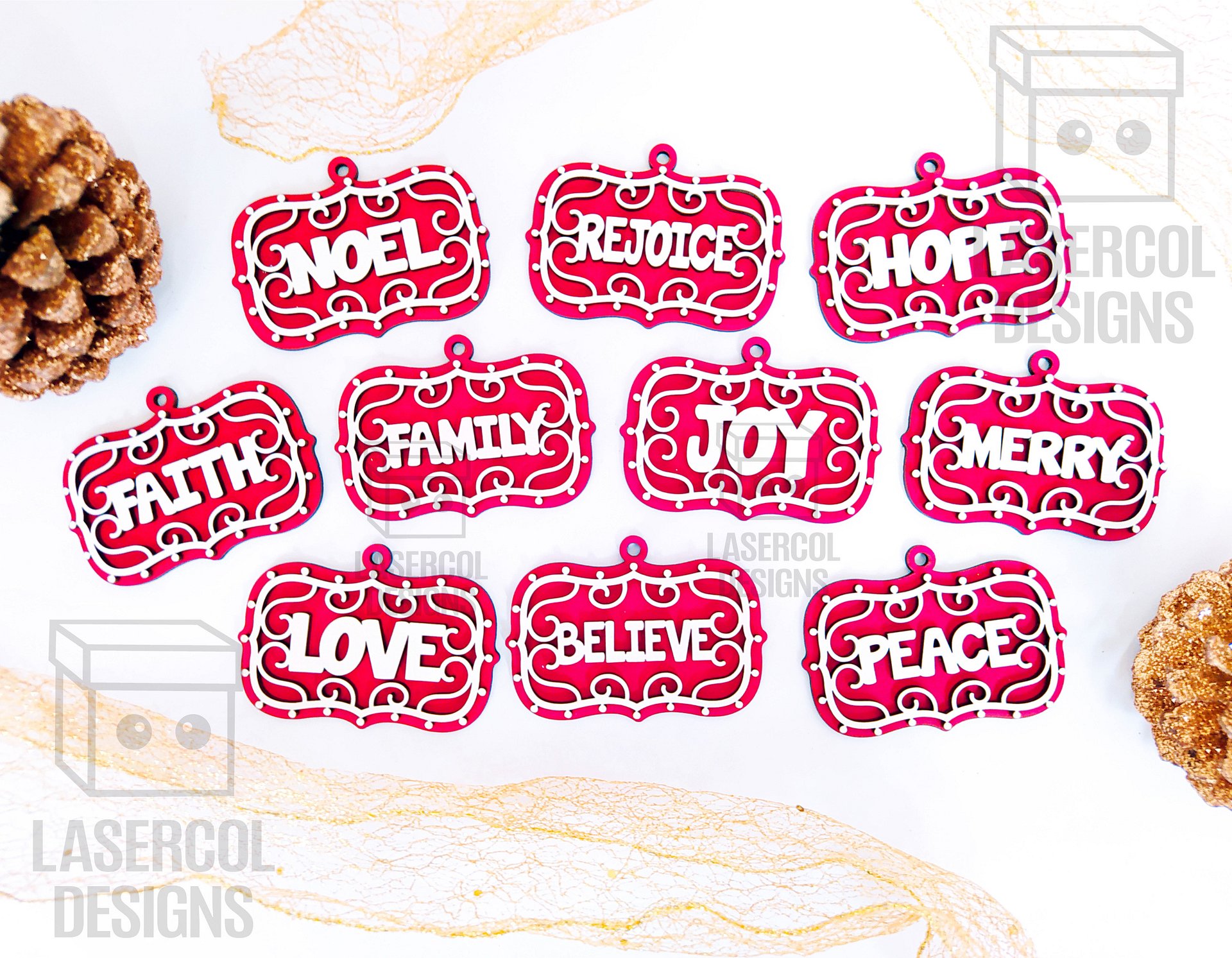 Christmas Ornaments / Plaques - Laser Cut Files product image (5)