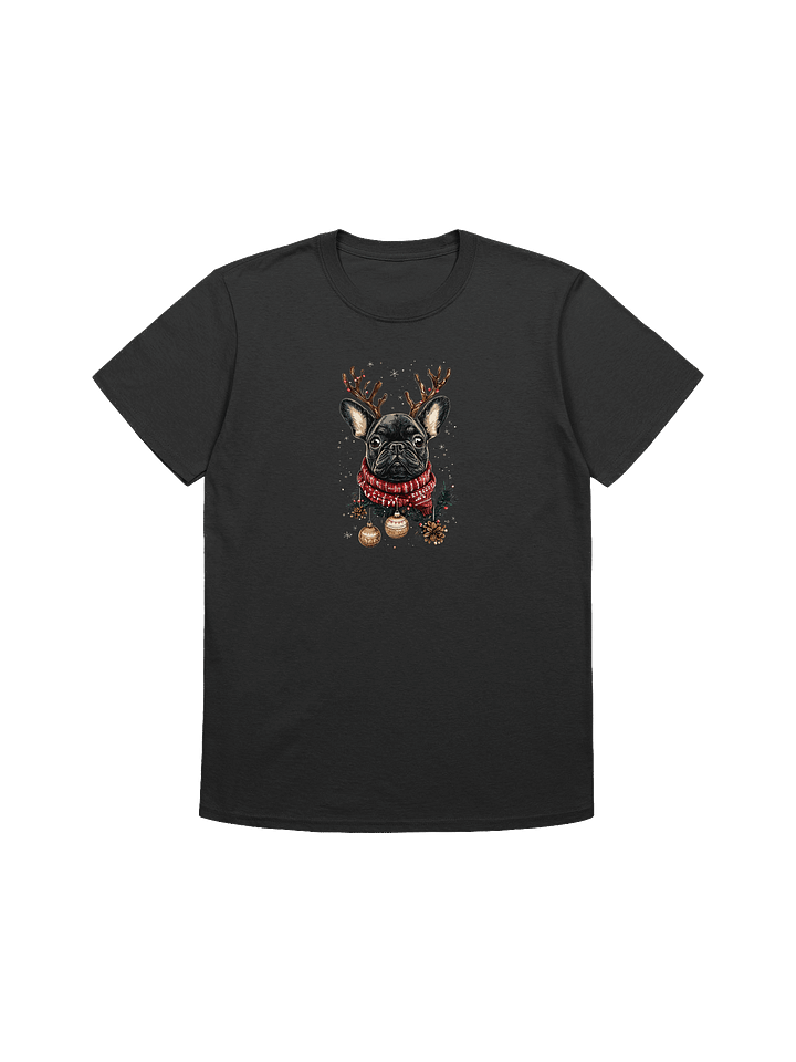 Reindeer Frenchie Unisex Funny Christmas T-Shirt product image (3)