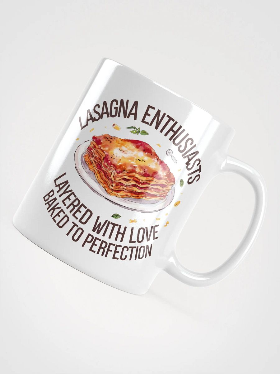 Lasagna Enthusiasts White Glossy Mug product image (11)
