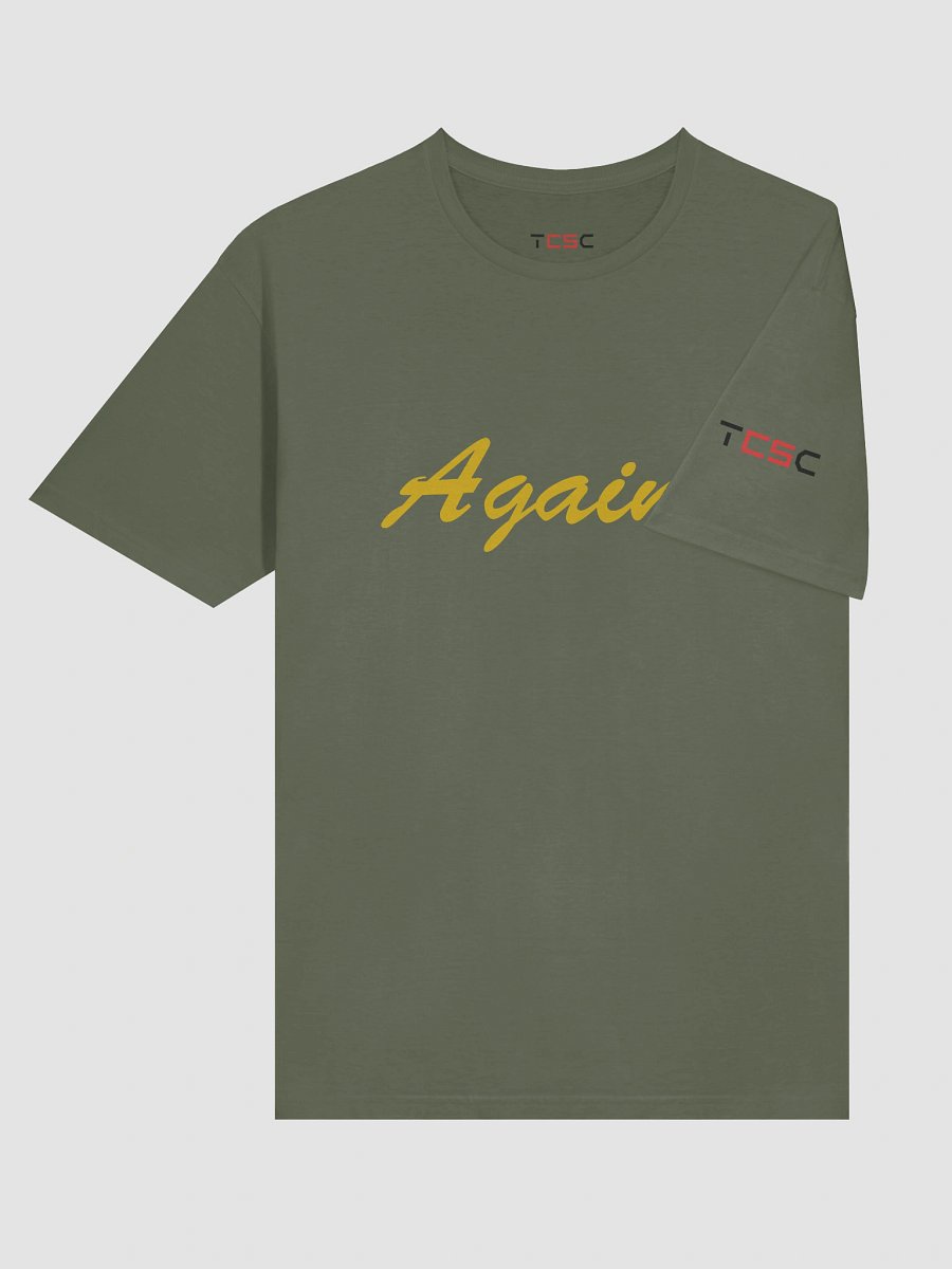 'Again!' Printed Emblem Unisex T-Shirt (Military Green) product image (6)