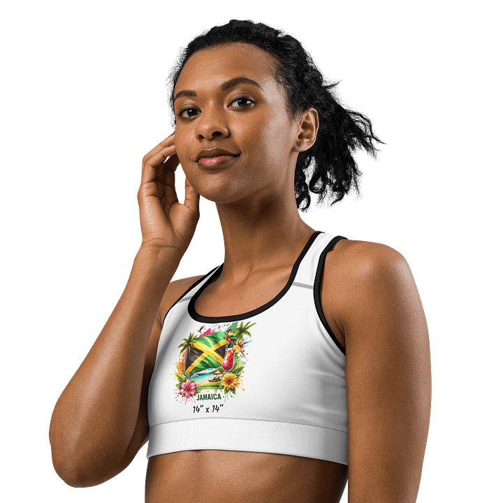 Women's Tank Top Active Wear Sports Brao Jamaica Summer Tropical Flowers Beach product image (2)