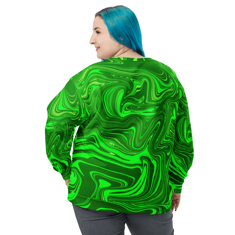 Sweatshirt - Different Shades of Green Digital Fluid Art product image (5)