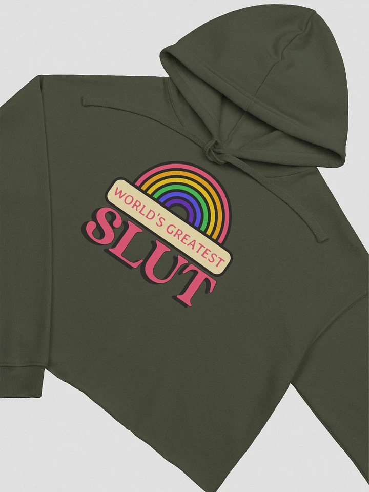 World's Greatest Slut fleece crop hoodie product image (1)