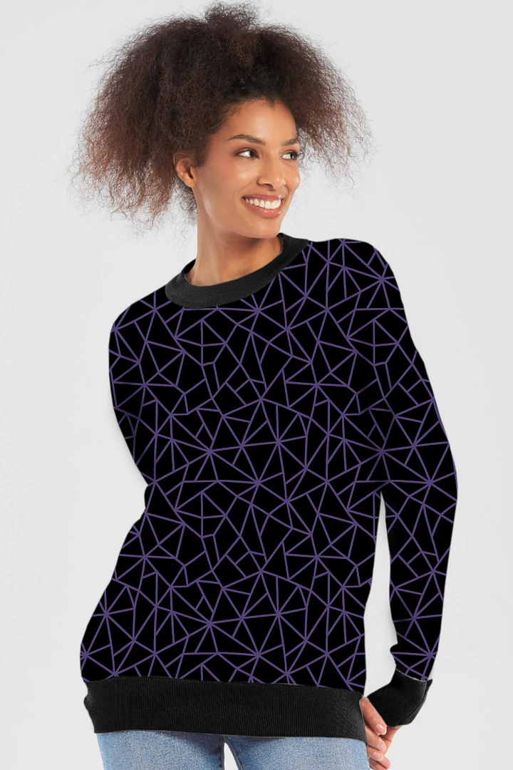 Purple Black Geometric Sweater product image (9)
